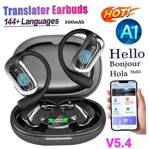 50 + AI langues AI traduction écouteurs