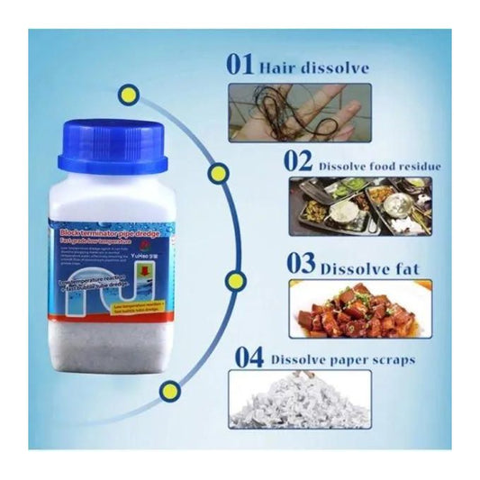 Déboucheur de Canalisations Puissant en Poudre - Cuisine & Toilettes