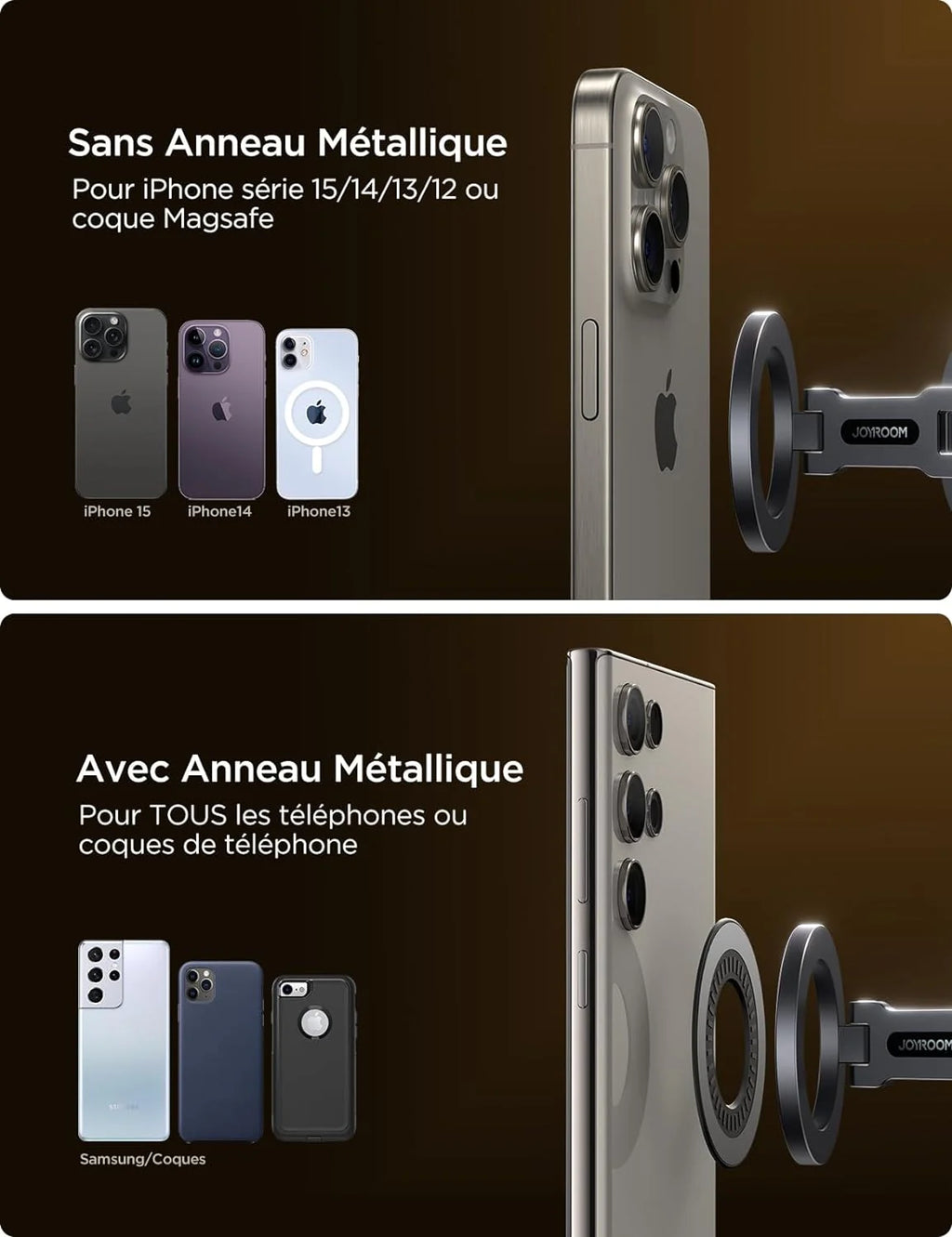 Support Téléphone Magnétique 360° - Universel & Ultra-Pratique