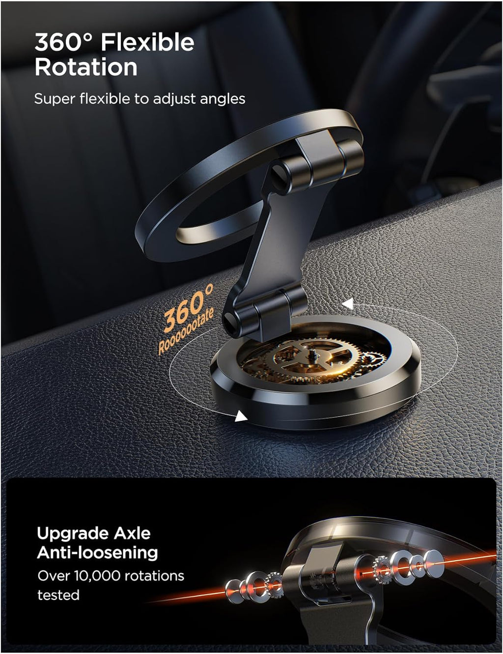 Support Téléphone Magnétique 360° - Universel & Ultra-Pratique